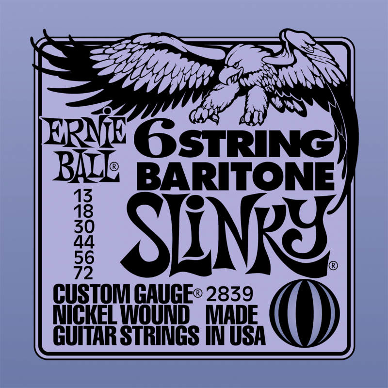 Струны для электрогитары баритон Ernie Ball 2839 Nickel Bass Baritone ...