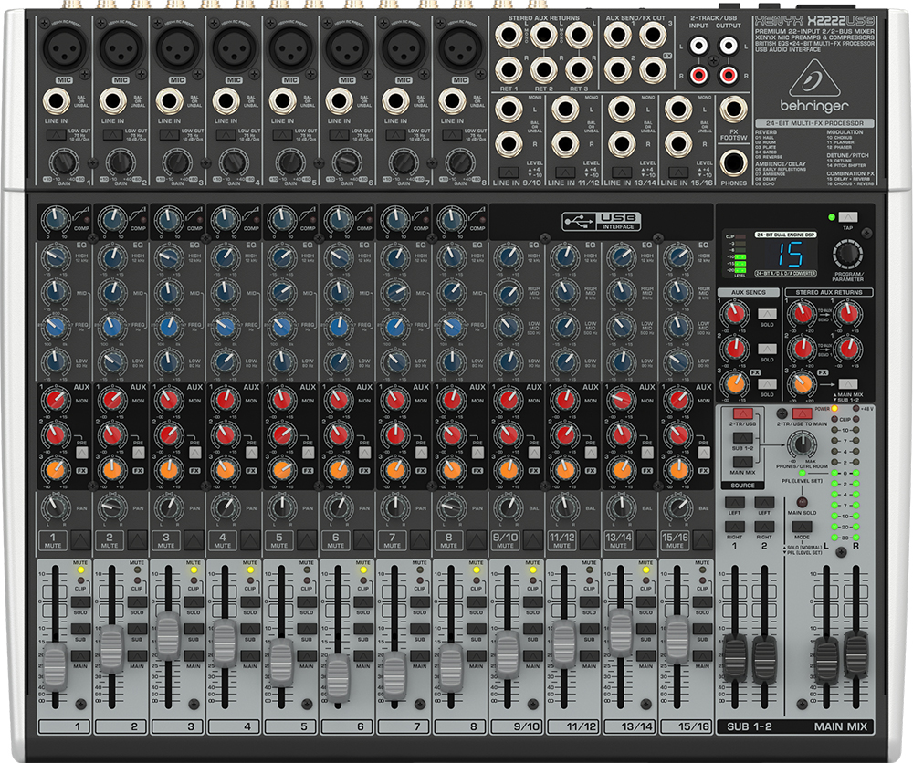Микшерный пульт Behringer X2222USB: купить в Минске и Беларуси | цены и ...