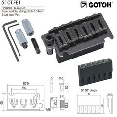 Бридж тремоло Gotoh 510T-FE1 CK