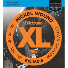 Струны для бас гитар D'Addario EXL160-5 50-135 5-String