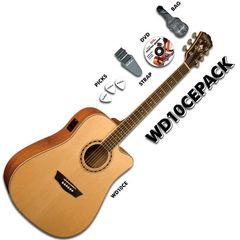 Электроакустическая гитара Washburn WD10CEPACK