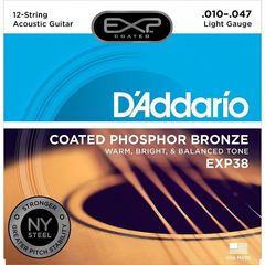 Струны для акустической гитары D'Addario EXP38 12-string Light 10-47