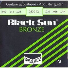 Струны для акустической гитары Savarez 2230XL Black Sun 10-47