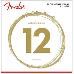Струны для акустической гитары Fender 70L 80/20 Bronze Ball End 12-52