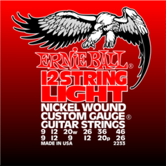 Струны для 12-струнной электрогитары Ernie Ball 2233 Nickel Light 12 9-46
