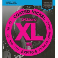 Струны для бас-гитары D'Addario EXP170-5 45-130