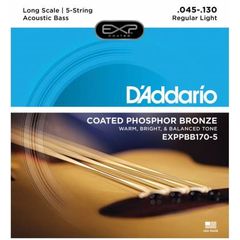 Струны для акустической бас-гитары D&rsquo;Addario EXPBB170-5 Coated Phosphor Bronze 45-130