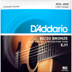 Струны для акустической гитары D'Addario EJ11 12-53