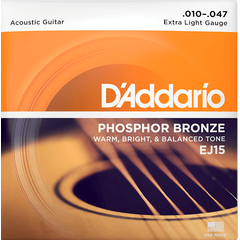 Струны для акустической гитары D'Addario EJ15 10-47