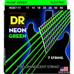 Струны для электрогитары DR Neon NGE7-11 11-60 7-String