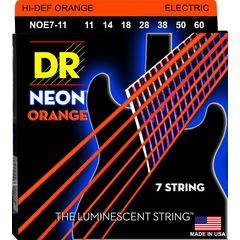Струны для электрогитары DR Neon NOE7-11 11-60 7-String