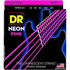 Струны для бас-гитары DR Neon NPB5-40 40-120 5-string