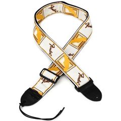 Ремень Fender 2″ Monogrammed White/Brown/Yellow Strap