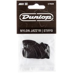 Набор медиаторов Dunlop 47P3S Black Stiffo Nylon Jazz III, Количество медиаторов: Набор