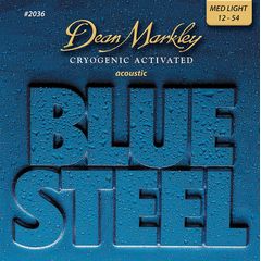 Струны для акустической гитары Dean Markley 2036 Blue Steel ML 12-54