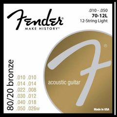 Струны для 12-струнной гитары Fender 70-12L 10-50