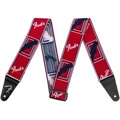 Ремень Fender WeighLess Monogram Strap Red/White/Blue