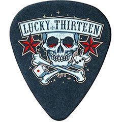 Медиатор Dunlop L11R.73 Lucky 13 Skull Dice .73