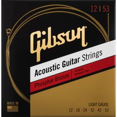 Струны для акустической гитары Gibson SAG-PB12 Phosphor Bronze Light 12-53