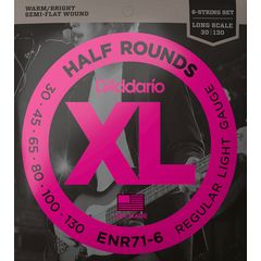 Струны для бас-гитары D'Addario ENR71-6 30-130