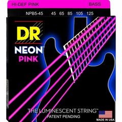 Струны для бас-гитары DR Neon NPB5-45 45-125
