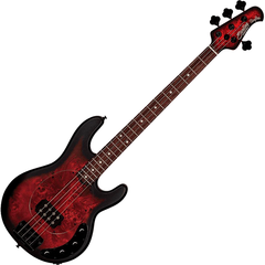 Бас-гитара Sterling by MusicMan StingRay Ray34PB Dark Scarlet Burst Satin