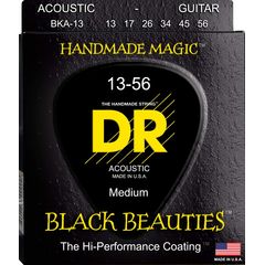 Струны для акустической гитары DR Black Beauties BKA-13 13-56