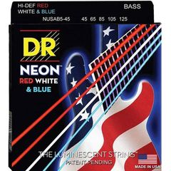 Струны для бас-гитары DR Neon NUSAB5-45 45-125