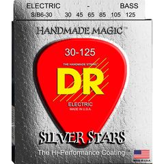 Струны для бас-гитары DR Silver Stars SIB6-30 30-125