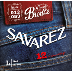 Струны для 12-струнной гитары Savarez A230L Acoustic Bronze 12-53