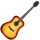 Гитара электроакустическая Kepma F1E-D Cherry Sunburst
