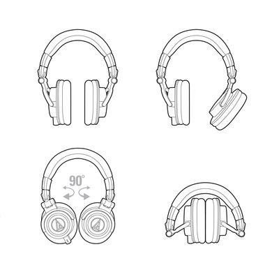 Наушники Audio-Technica ATH-M50XBL, изображение 4