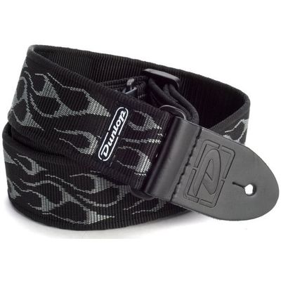 Ремень гитарный Dunlop D38-11GY Flambe Grey, изображение 2