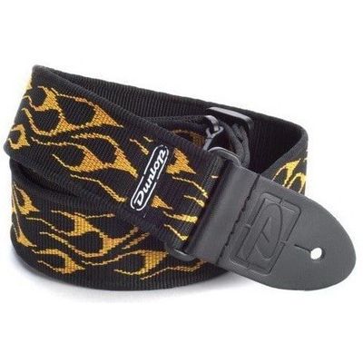 Ремень гитарный Dunlop D38-11OY Flambe OR/YE, изображение 2