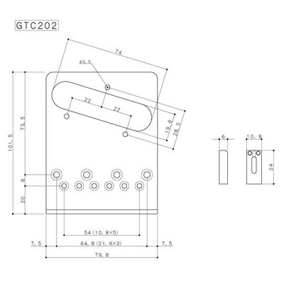Бридж Gotoh GTC202 C, изображение 2