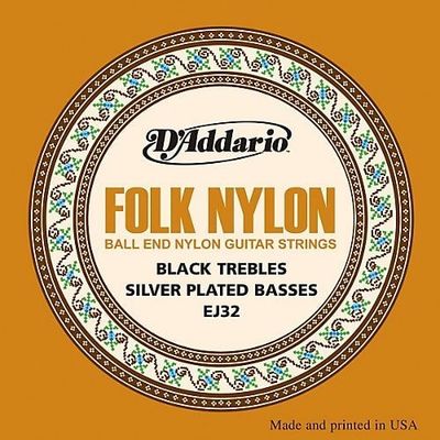 Струны для классической гитары D'Addario EJ32 Black Medium