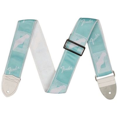 Ремень гитарный Fender 2" Custom Color Monogrammed Daphne Blue
