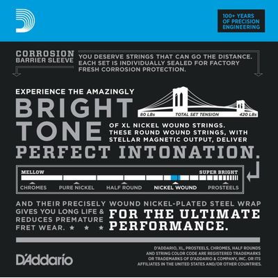 Струны для бас-гитары D’Addario EXL170TP, изображение 2
