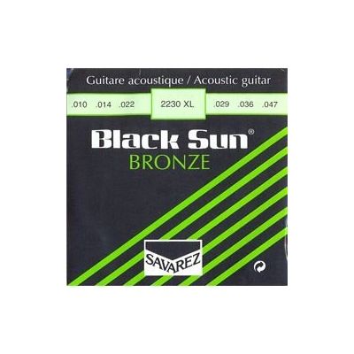 Струны для акустической гитары Savarez 2230XL Black Sun 10-47
