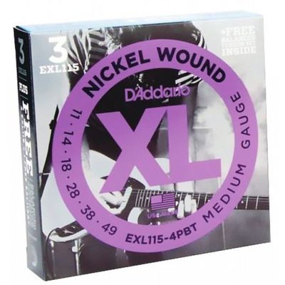Струны для электрогитары D’Addario EXL115-4BT 11-49