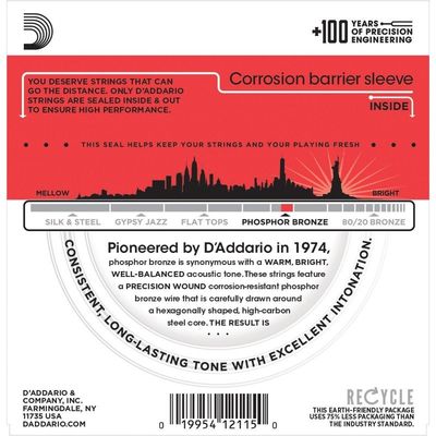 Струны для акустической гитары D'Addario EJ17 13-56, изображение 2