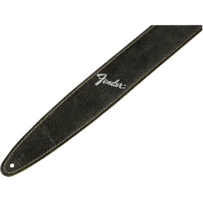 Ремень для гитары Fender 2" Distressed Leather Strap Black, изображение 2