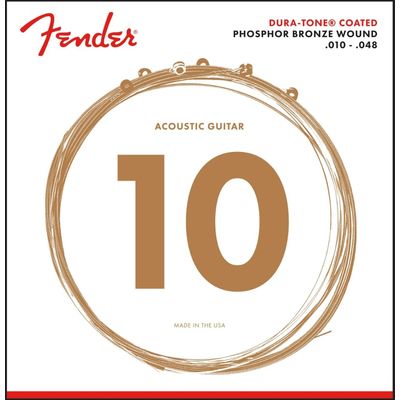 Струны для акустической гитары Fender 860XL Phosphor Bronze Coated 10-48