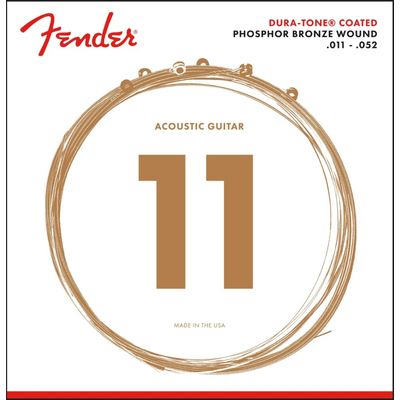 Струны для акустической гитары Fender 860CL Phosphor Bronze Coated 11-52