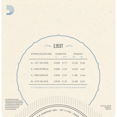 Струны для укулеле D’Addario EJ53T, изображение 2