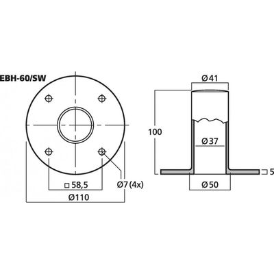 Стакан для акустической системы Stage Line EBH-60/SW, изображение 2