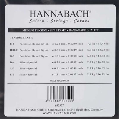 Струны для классической гитары Hannabach 815MT, изображение 2