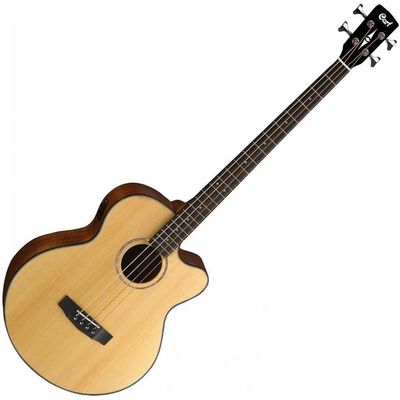 Электроакустическая бас-гитара Cort AB850F NAT w/bag