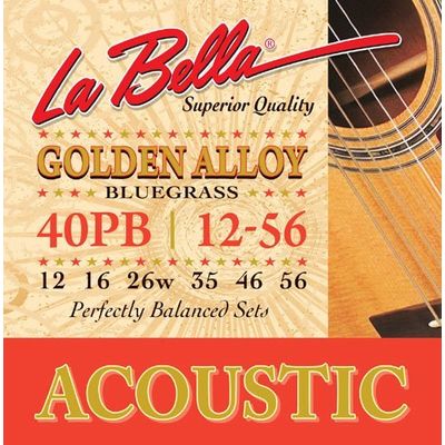 Струны для акустической гитары La Bella 40PB