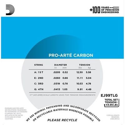 Струны для укулеле D'Addario EJ99TLG, изображение 2